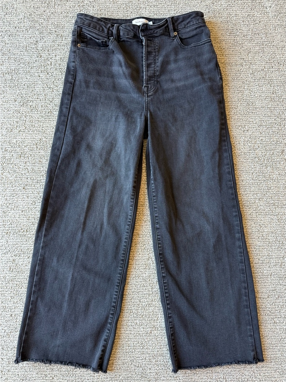Bohme Wide Leg Button Fly High-Rise Y2K Jeans Black Size 31